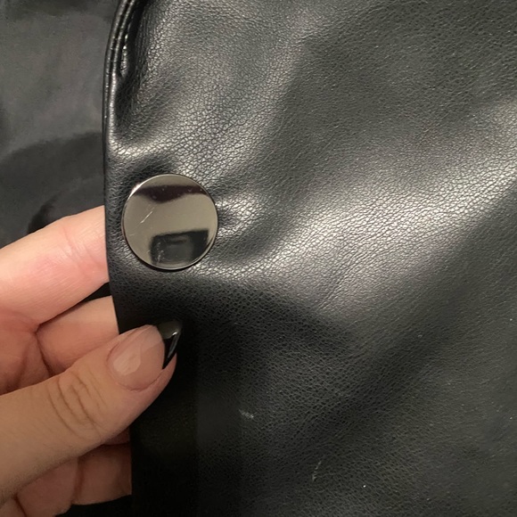 Faux Leather blazer with button detail - Picture 3 of 4